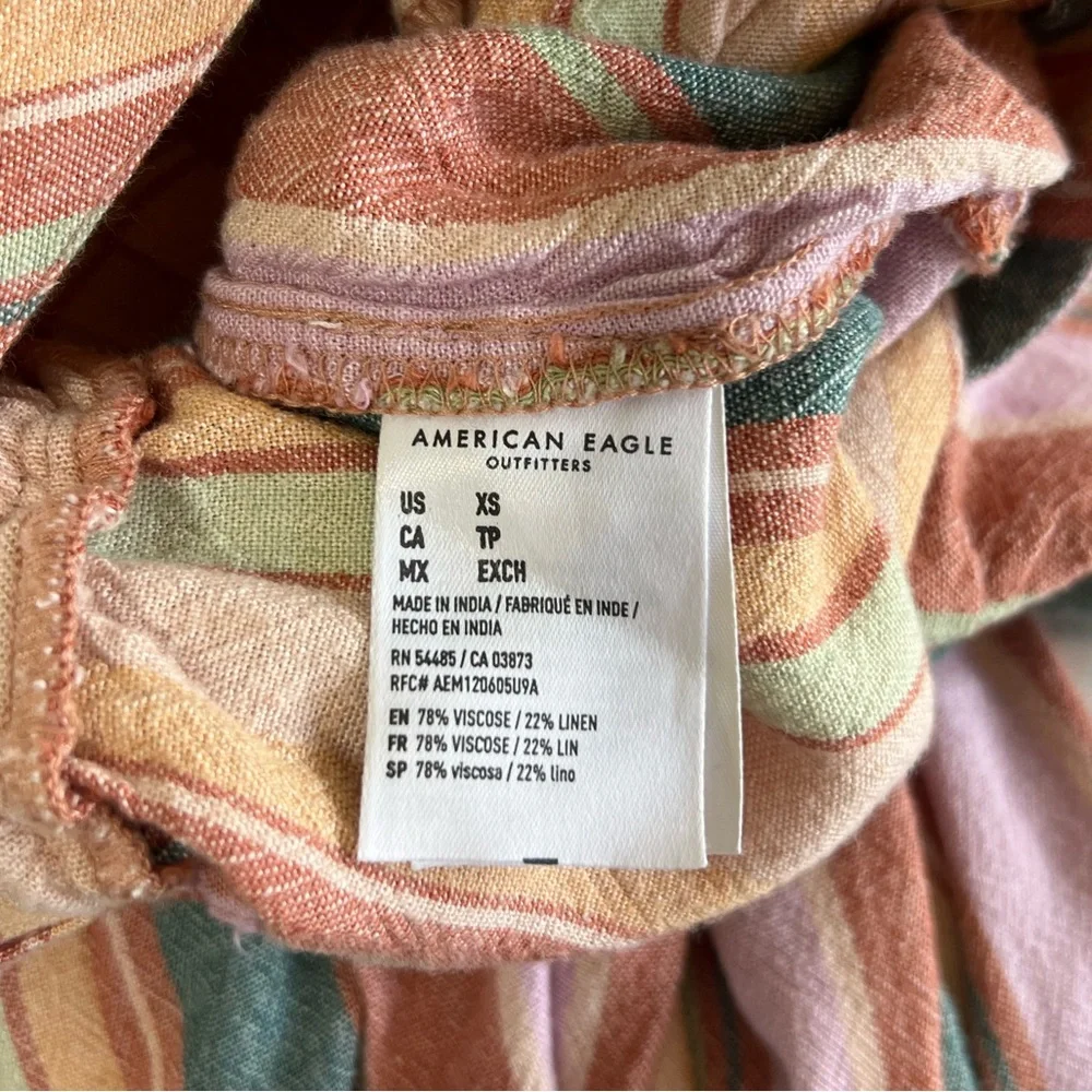 American Eagle Strapless Striped Jumpsuit - Picture 4 of 10